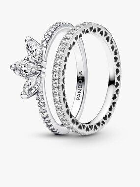 Pandora Tear-shaped Tiara Ring Set